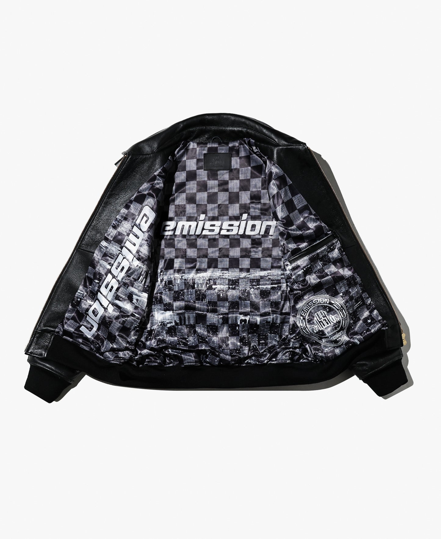 EMISSION Leather Jacket【Black】