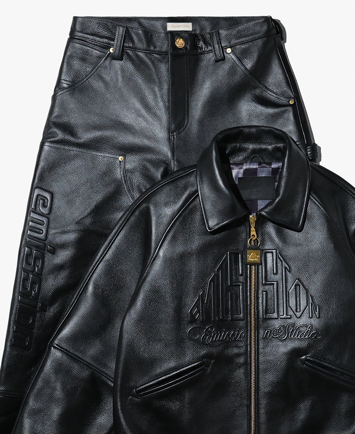 EMISSION Leather Jacket【Black】