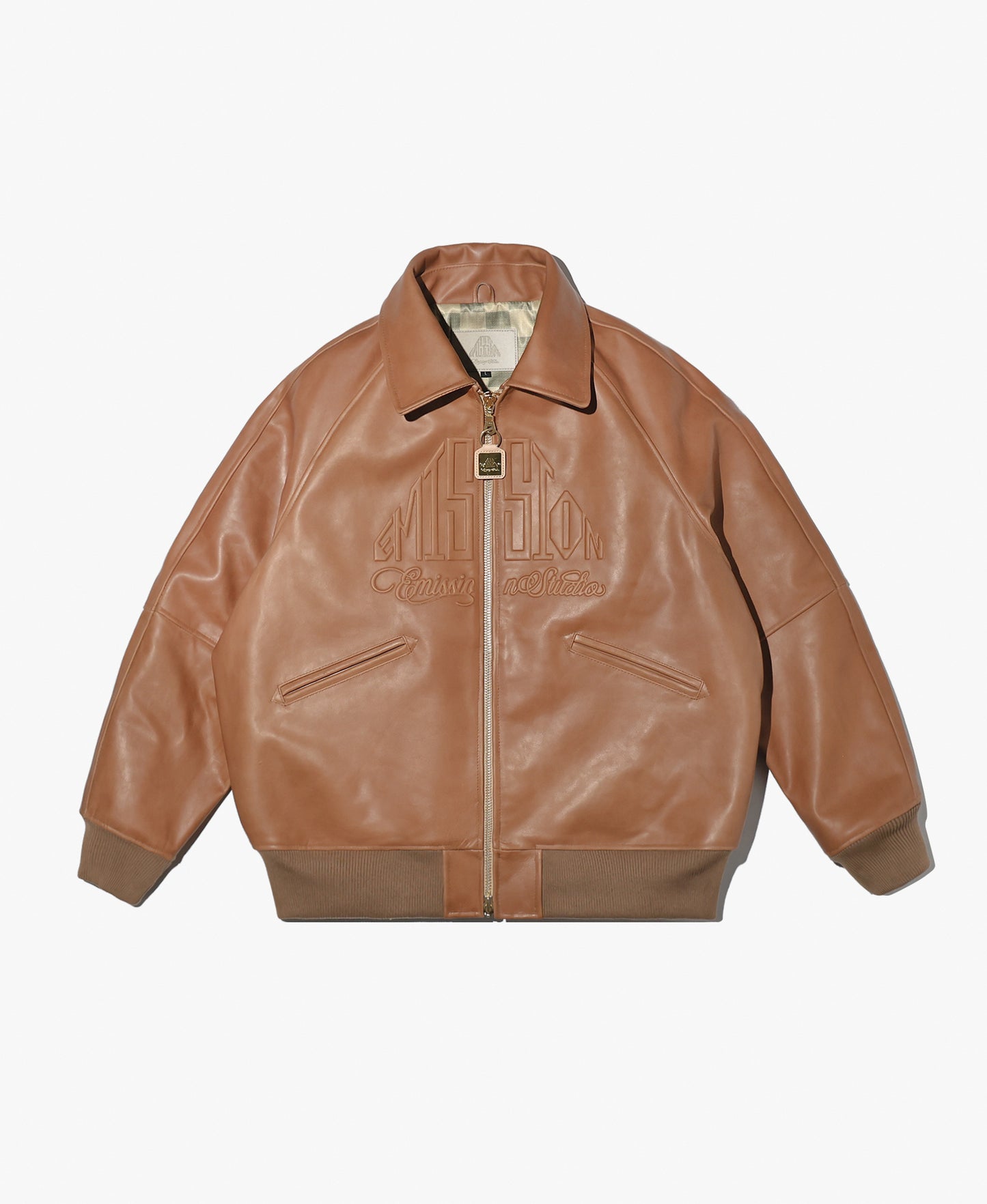 EMISSION Leather Jacket【Brown】