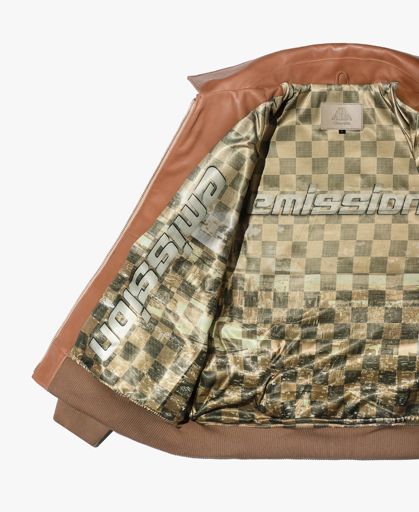 EMISSION Leather Jacket【Brown】