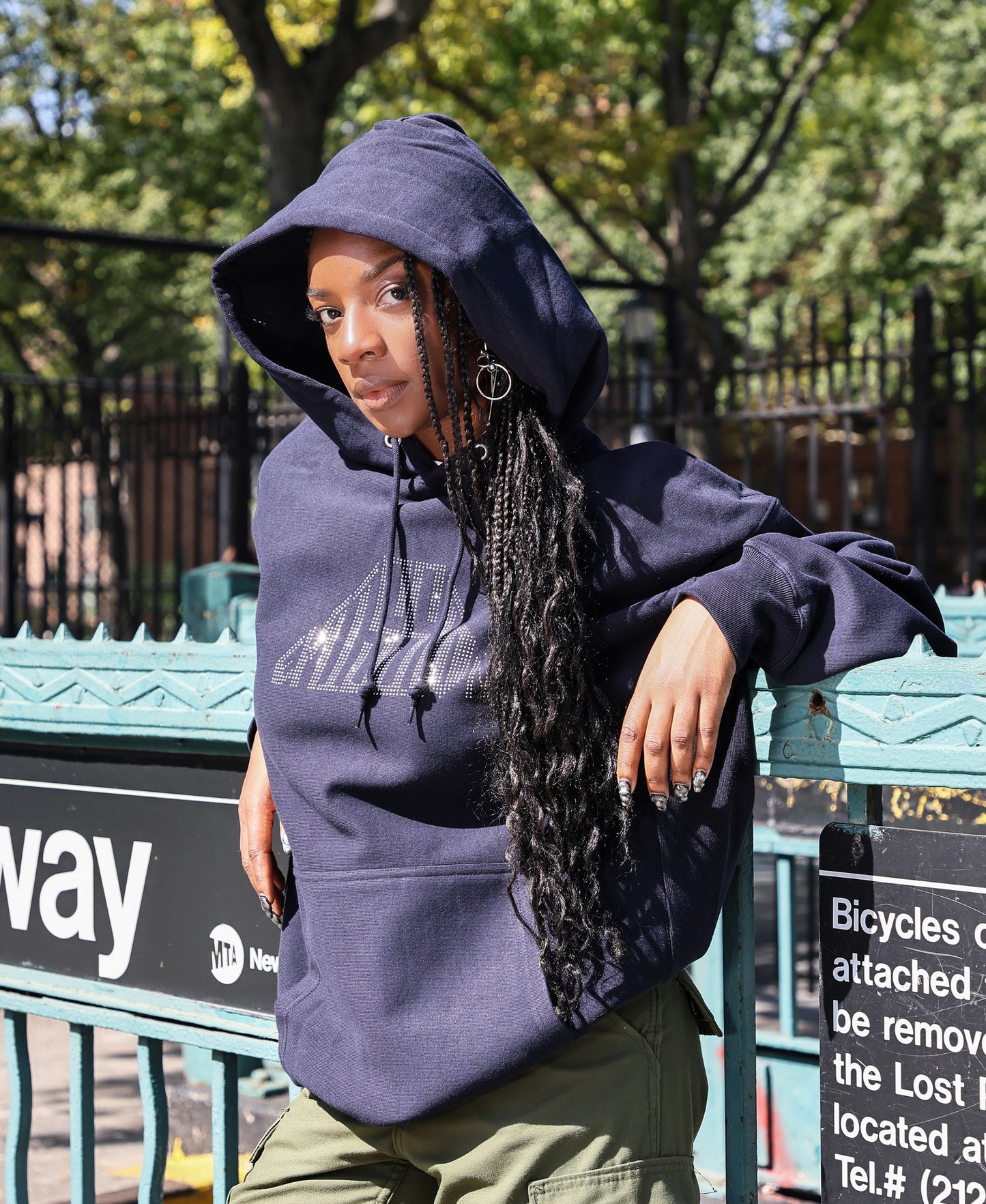 Rhinestone Mountain Logo Hoodie