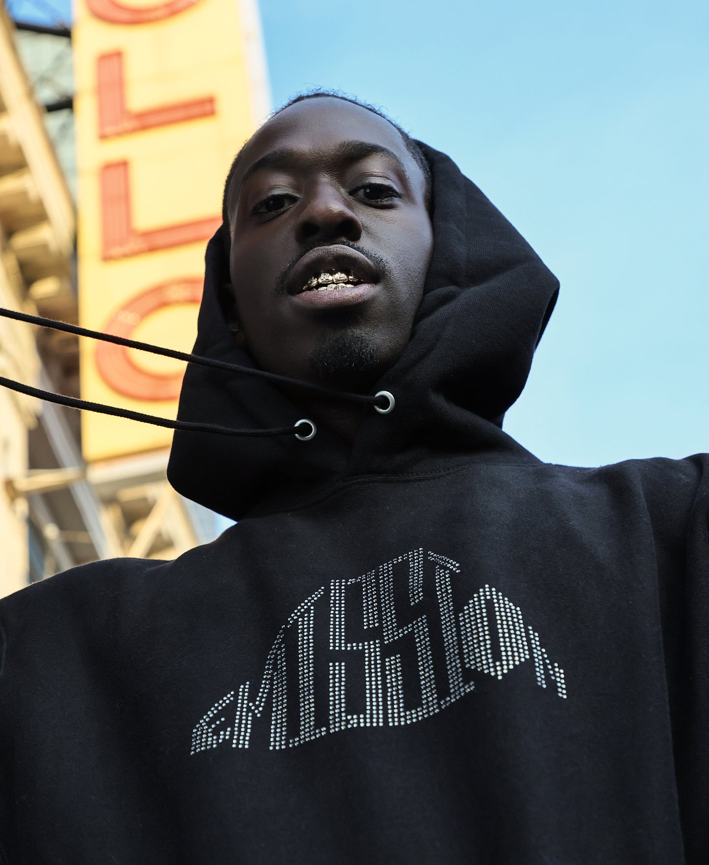 Rhinestone Mountain Logo Hoodie