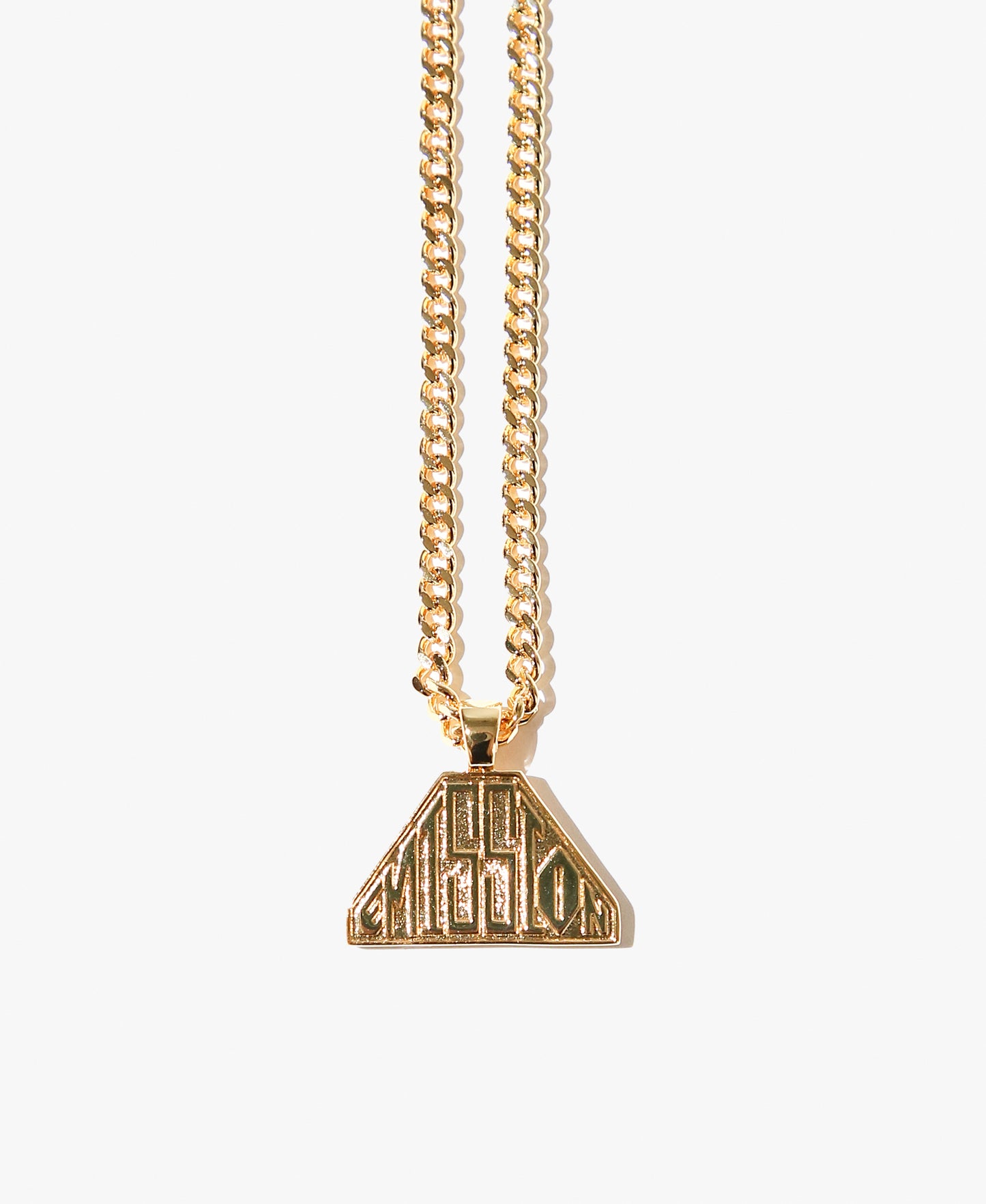 MOUNTAIN LOGO GOLD NECKLESS