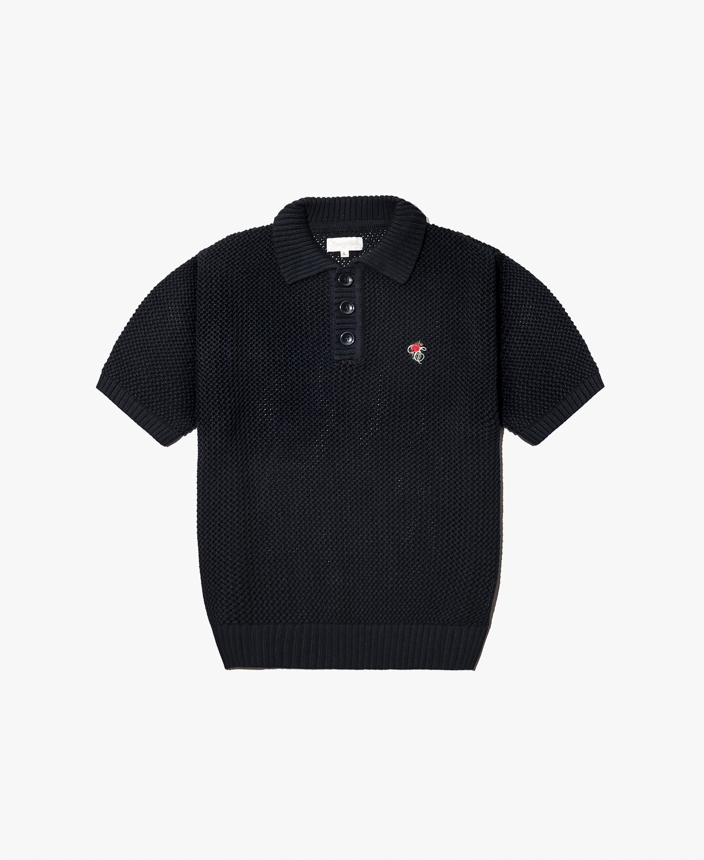 Emission Rose Mesh Knit Polo