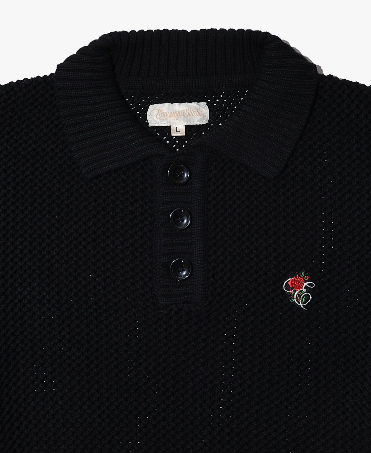 Emission Rose Mesh Knit Polo