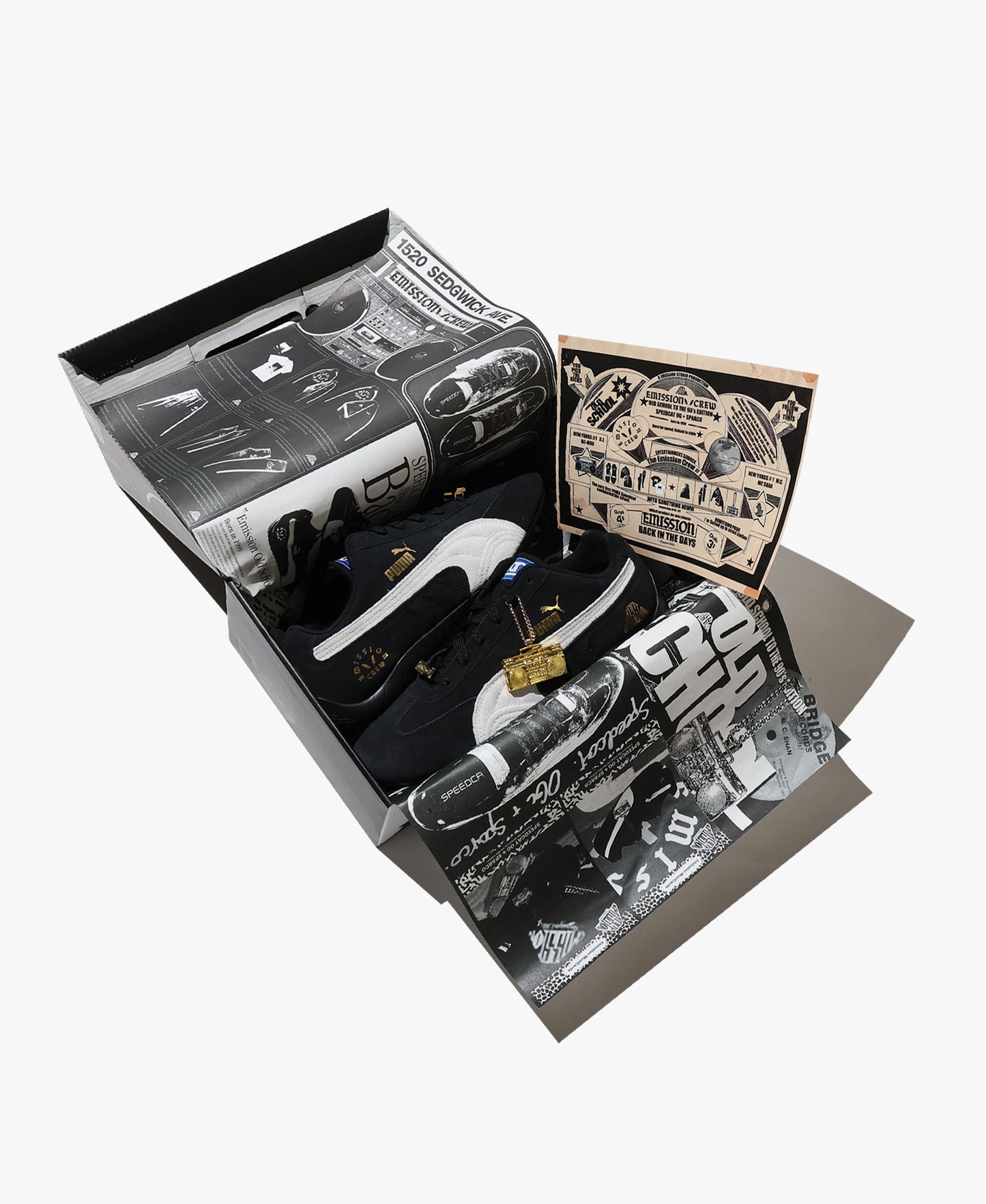 【Black/White】EMISSION Speedcat OG + SPARCO Sneakers